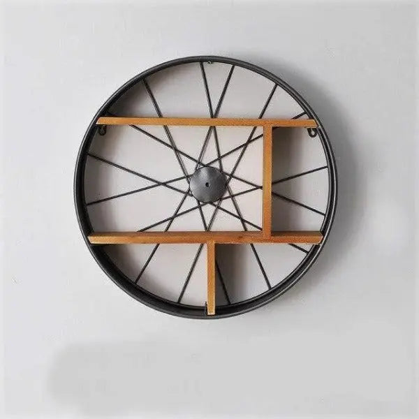 Étagère murale industrielle originale roue