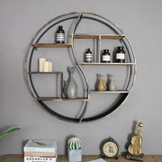 Estantes Estante de pared industrial yin yang estante de pared ecomboutique138 OrnateVogue 60cm