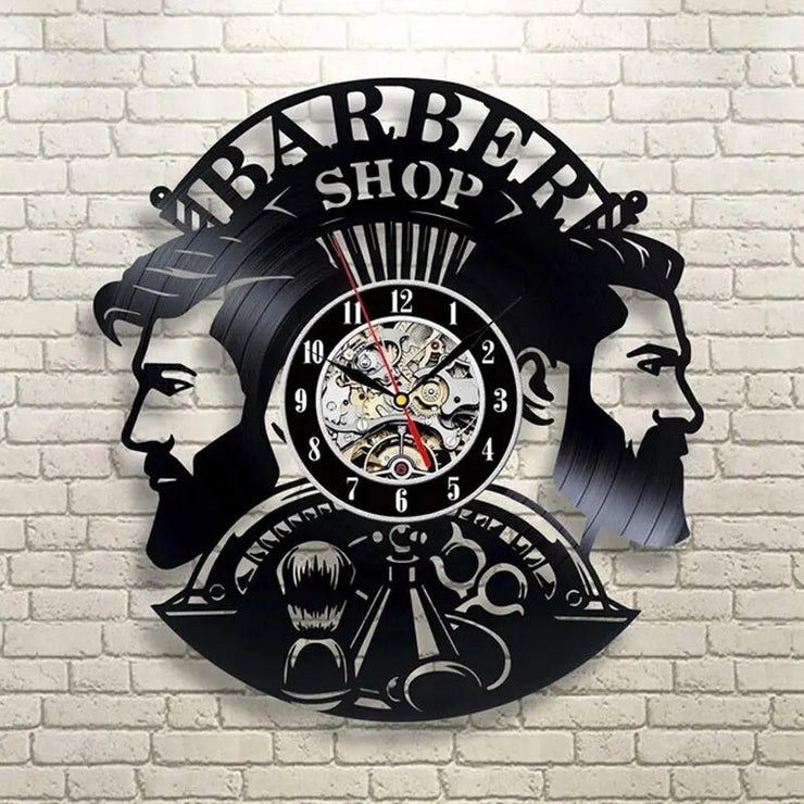 Relojes Barber Shop Vinyl Clock ecomboutique138 OrnateVogue Títulopredeterminado