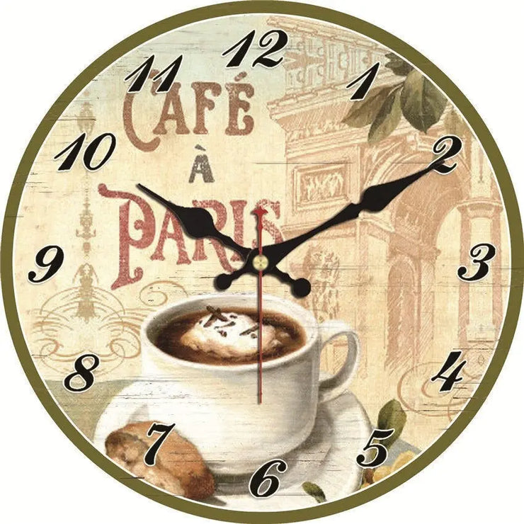 Relojes Café Vintage Café de París Reloj ecomboutique138 OrnateVogue 15cm
