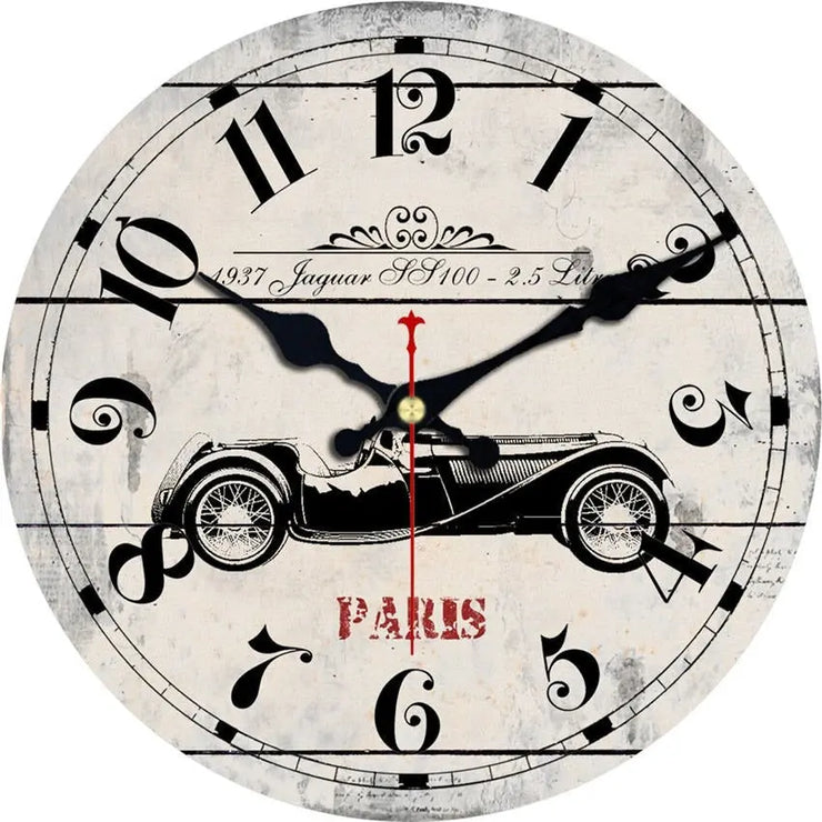 Relojes Coche retro de reloj vintage ecomboutique138 OrnateVogue 15cm