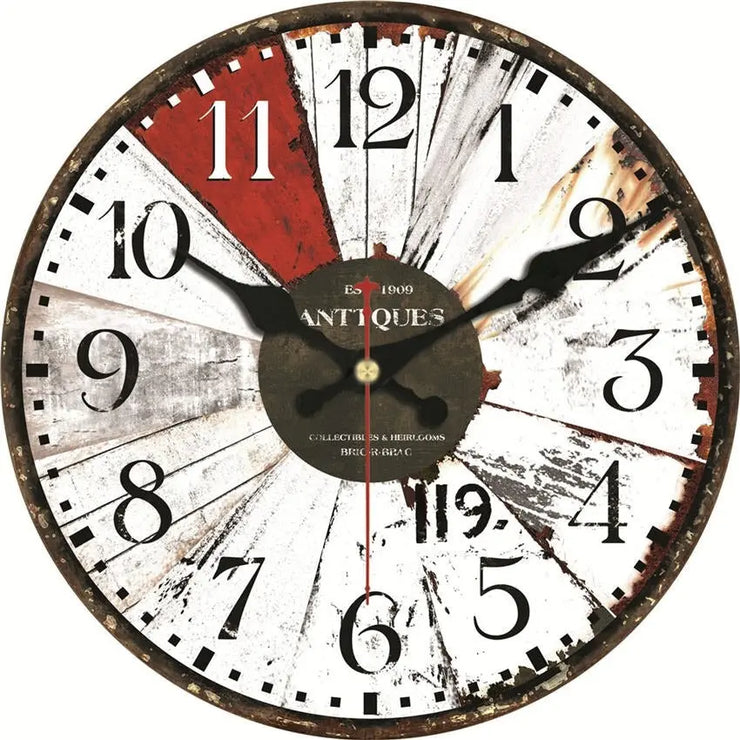 Relojes Diseño antiguo de reloj antiguo y rojo ecomboutique138 OrnateVogue 15cm