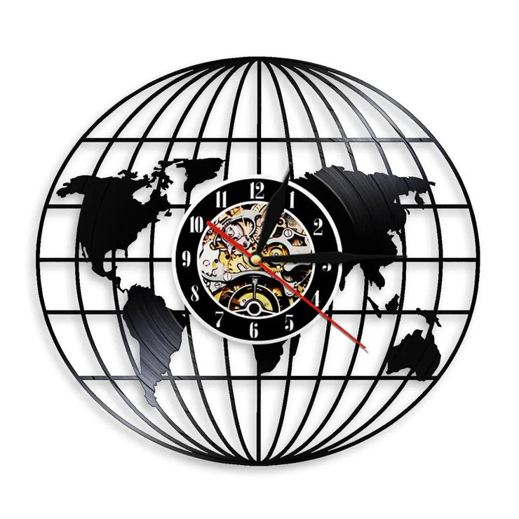Relojes Diseño del mundo del reloj de vinilo ecomboutique138 OrnateVogue Títulopredeterminado