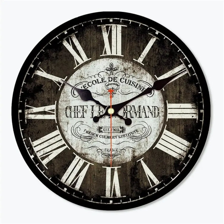 Relojes Escuela de cocina de reloj de pared vintage ecomboutique138 OrnateVogue 15cm