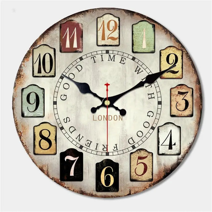 Relojes Figuras multicolores de reloj vintage ecomboutique138 OrnateVogue 15cm