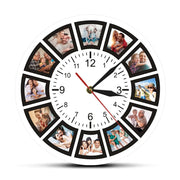 Relojes Fondo de pantalla de marco de fotos redondo ecomboutique138 OrnateVogue Sinducar