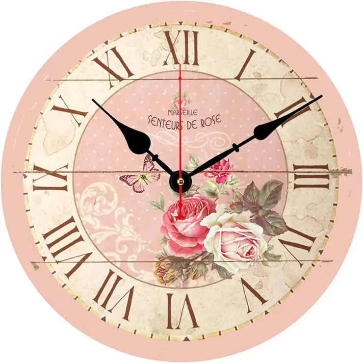 Relojes Fondo rosa de reloj vintage ecomboutique138 OrnateVogue 15cm