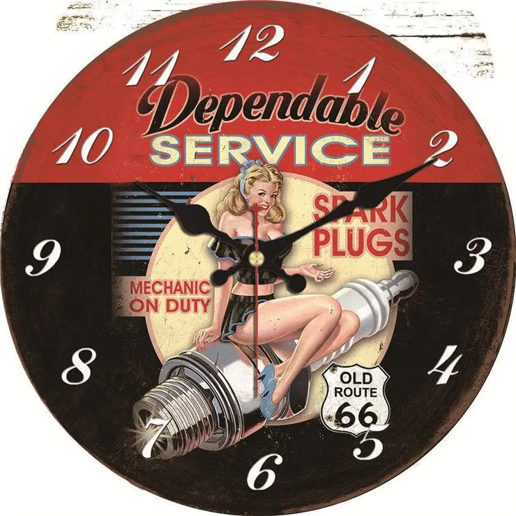 Relojes Garaje pinpu-up de reloj vintage ecomboutique138 OrnateVogue 15cm