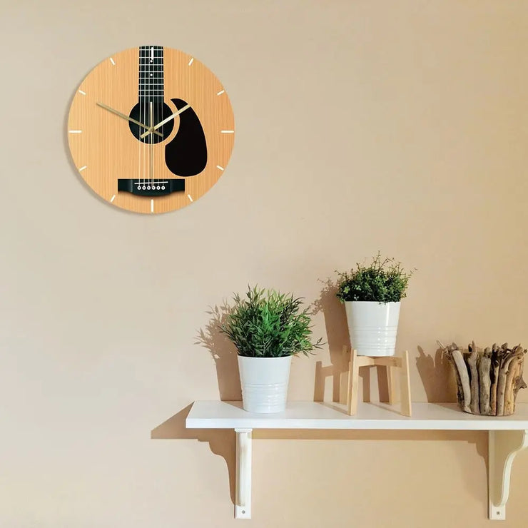 Relojes Guitarra acústica de reloj de pared original ecomboutique138 OrnateVogue