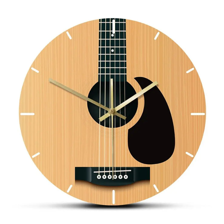 Relojes Guitarra acústica de reloj de pared original ecomboutique138 OrnateVogue Sinducar
