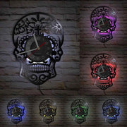Relojes LED de reloj de vinilo de cráneo mexicano ecomboutique138 OrnateVogue Títulopredeterminado