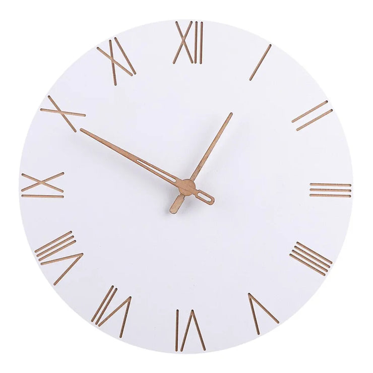 Relojes Madera blanca Escandinava Reloj de madera Numerales romanos ecomboutique138 OrnateVogue Títulopredeterminado