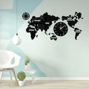 Relojes Mapa mundial de reloj de vinilo ecomboutique138 OrnateVogue