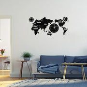 Relojes Mapa mundial de reloj de vinilo ecomboutique138 OrnateVogue