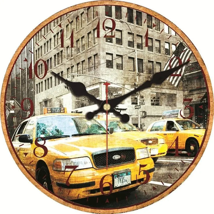 Relojes New York Vintage Taxis Reloj ecomboutique138 OrnateVogue 15cm