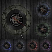 Relojes Número de reloj de pared de vinilo industrial LED romanos ecomboutique138 OrnateVogue Títulopredeterminado