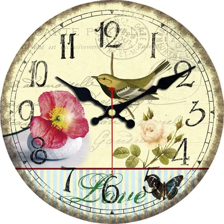 Relojes Pájaro de reloj vintage ecomboutique138 OrnateVogue 15cm
