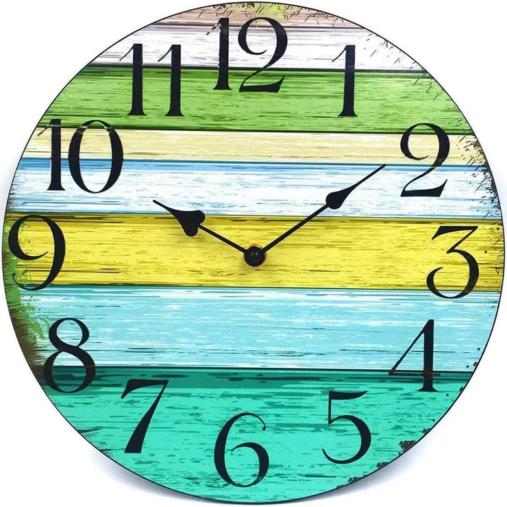 Relojes Reloj de estilo rústico multicolor vintage ecomboutique138 OrnateVogue 15cm
