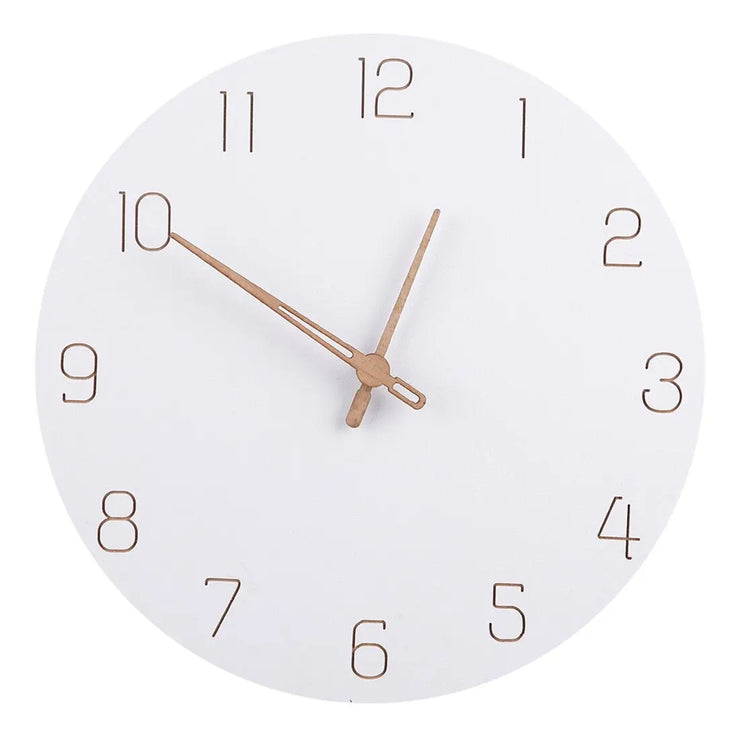 Relojes Reloj de madera blanca escandinava ecomboutique138 OrnateVogue Títulopredeterminado