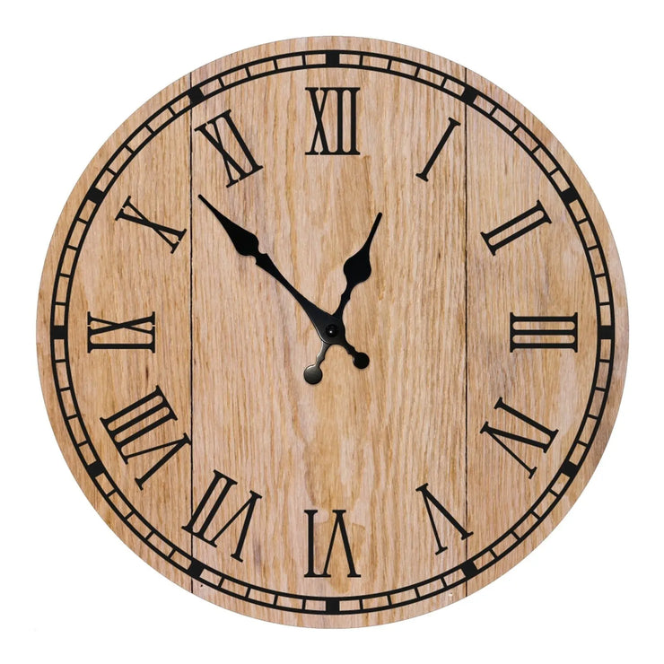 Relojes Reloj de madera de roble escandinavo ecomboutique138 OrnateVogue Títulopredeterminado