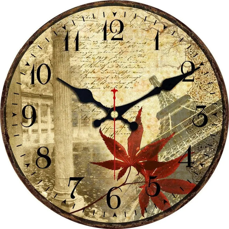 Relojes Reloj de otoño vintage en París ecomboutique138 OrnateVogue 15cm