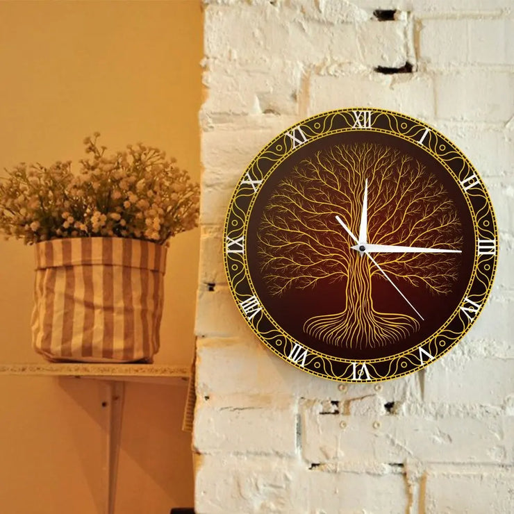 Relojes Reloj de pared de árbol vikingo ecomboutique138 OrnateVogue Marcar