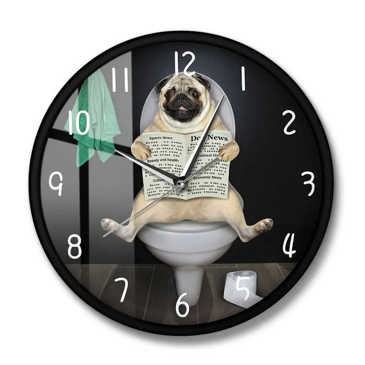 Relojes Reloj de pared de bulldog ecomboutique138 OrnateVogue Marcar