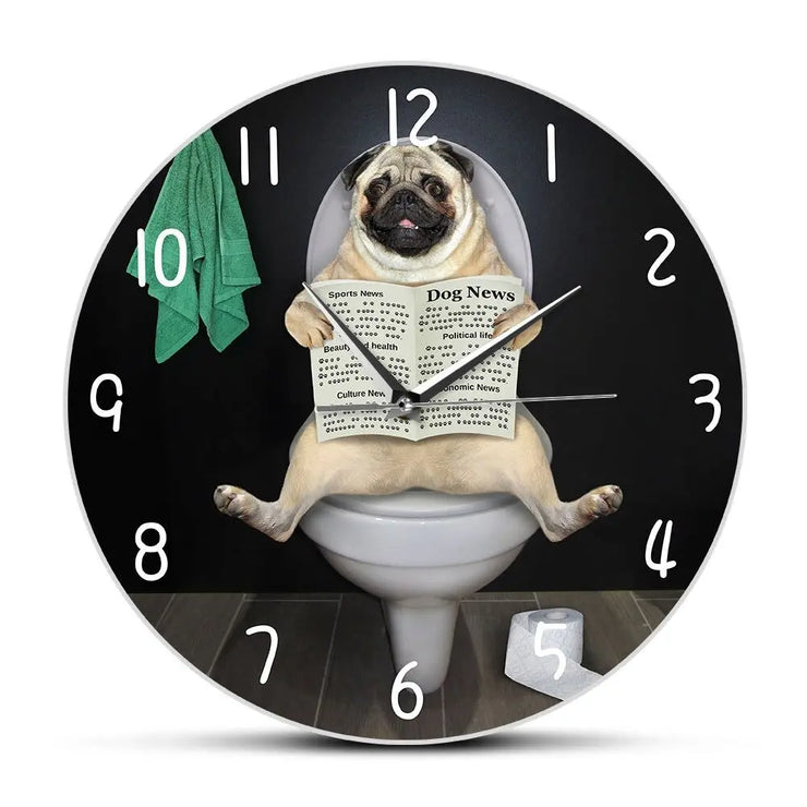 Relojes Reloj de pared de bulldog ecomboutique138 OrnateVogue Sinducar