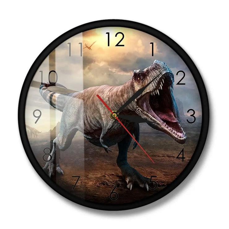 Relojes Reloj de pared de dinosaurio original ecomboutique138 OrnateVogue Marcar