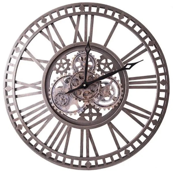 Relojes Reloj de pared de hierro forjado industrial ecomboutique138 OrnateVogue Títulopredeterminado
