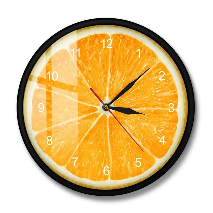 Relojes Reloj de pared de la cocina de limón ecomboutique138 OrnateVogue Sinducar