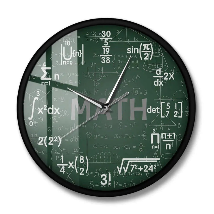 Relojes Reloj de pared de matemáticas originales ecomboutique138 OrnateVogue Marcar