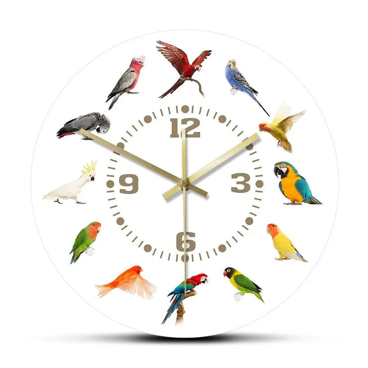 Relojes Reloj de pared de pájaro original ecomboutique138 OrnateVogue Sinducar