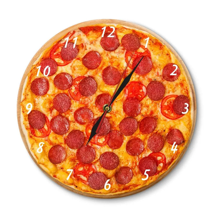 Relojes Reloj de pared de pizza ecomboutique138 OrnateVogue Sinducar