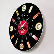 Relojes Reloj de pared de tiempo de sushi original ecomboutique138 OrnateVogue