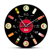 Relojes Reloj de pared de tiempo de sushi original ecomboutique138 OrnateVogue Sinducar