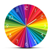 Relojes Reloj de pared del arco iris ecomboutique138 OrnateVogue Sinducar