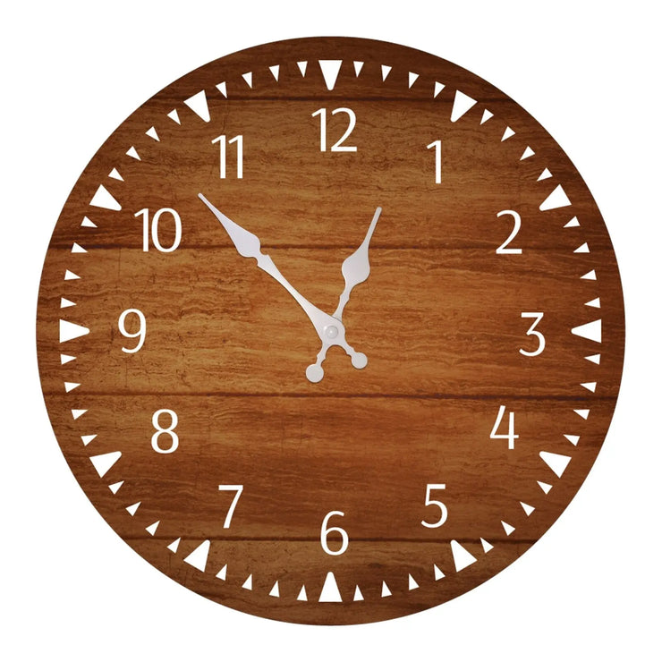 Relojes Reloj de pared escandinavo marrón envejecido ecomboutique138 OrnateVogue Títulopredeterminado