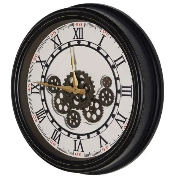 Relojes Reloj de pared industrial con engranajes ecomboutique138 OrnateVogue