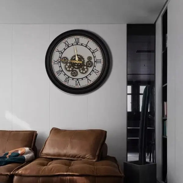 Relojes Reloj de pared industrial con engranajes ecomboutique138 OrnateVogue
