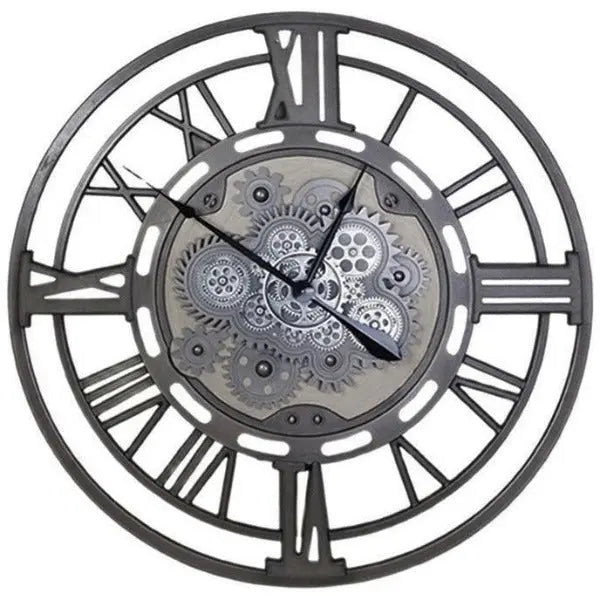 Relojes Reloj de pared industrial de hierro ecomboutique138 OrnateVogue Títulopredeterminado