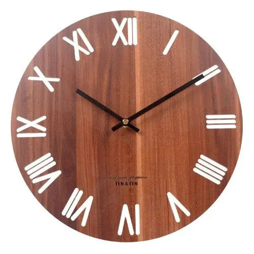 Relojes Reloj de pared marrón escandinava Numerales romanos ecomboutique138 OrnateVogue Títulopredeterminado