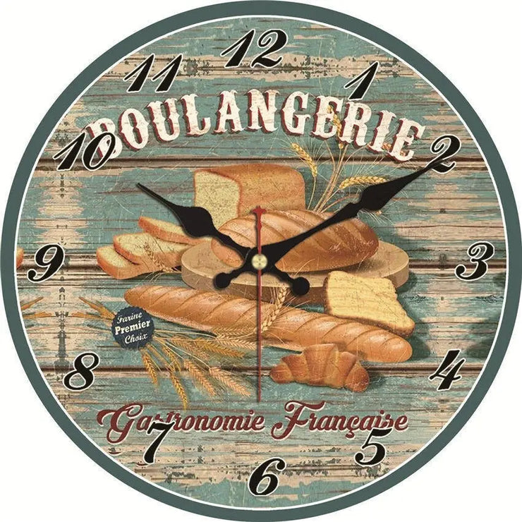Relojes Reloj de pared vintage cocina francesa ecomboutique138 OrnateVogue 15cm