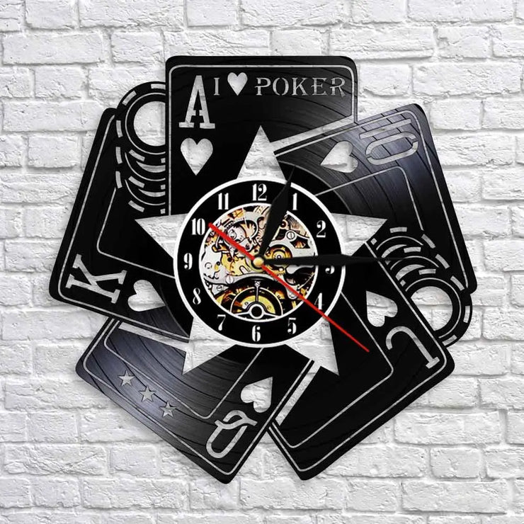 Relojes Reloj de póker de vinilo ecomboutique138 OrnateVogue