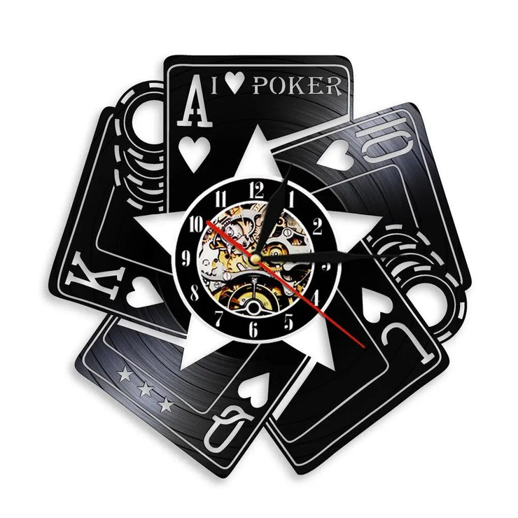 Relojes Reloj de póker de vinilo ecomboutique138 OrnateVogue Títulopredeterminado