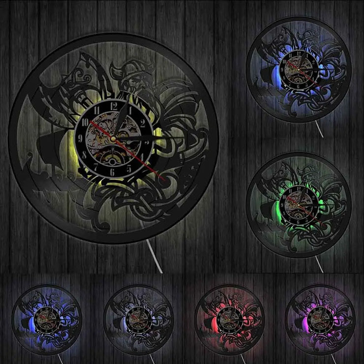 Relojes Reloj de vinilo LED vikingo ecomboutique138 OrnateVogue