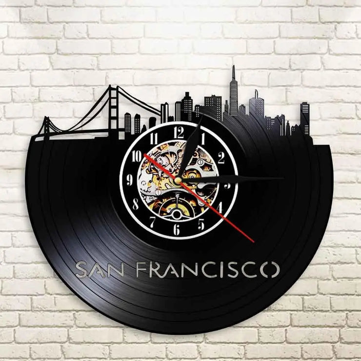 Relojes Reloj de vinilo San Francisco ecomboutique138 OrnateVogue