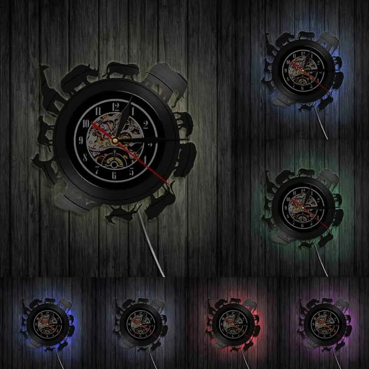 Relojes Reloj de vinilo animal LED ecomboutique138 OrnateVogue Títulopredeterminado