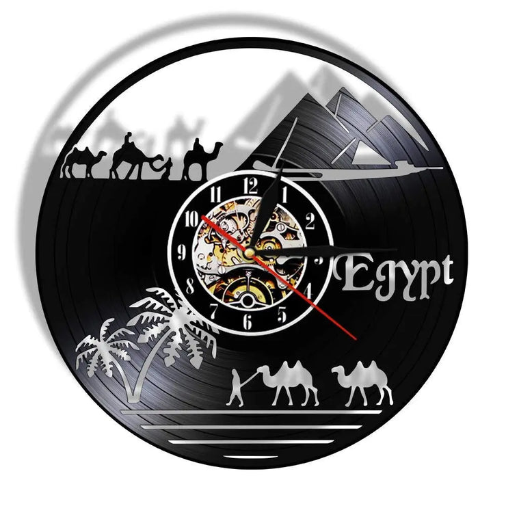 Relojes Reloj de vinilo de Egipto ecomboutique138 OrnateVogue Títulopredeterminado