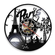 Relojes Reloj de vinilo de París ecomboutique138 OrnateVogue Títulopredeterminado